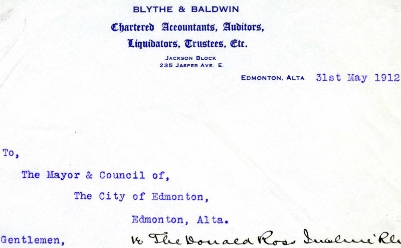 A preview of an offer letter to sell the Edmonton Incline Railway to the City.