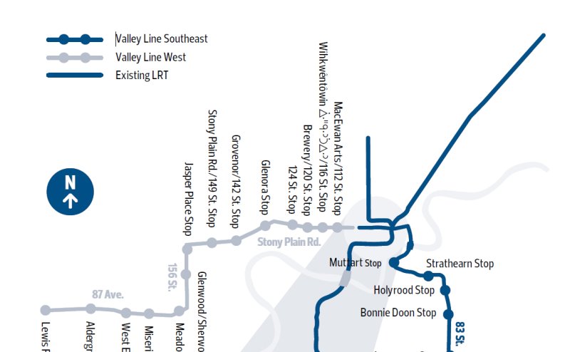 Valley Line LRT Route