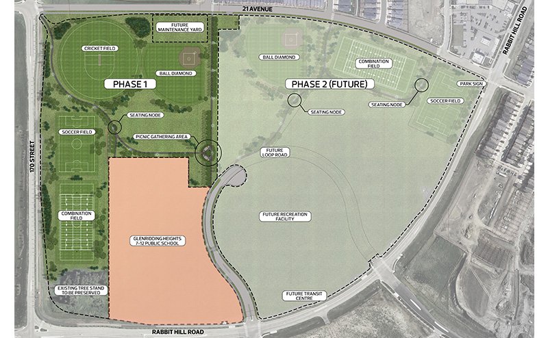 Windermere District Park  project phase plan map