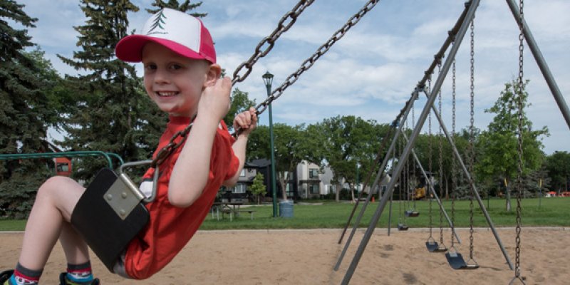 Boy on swing