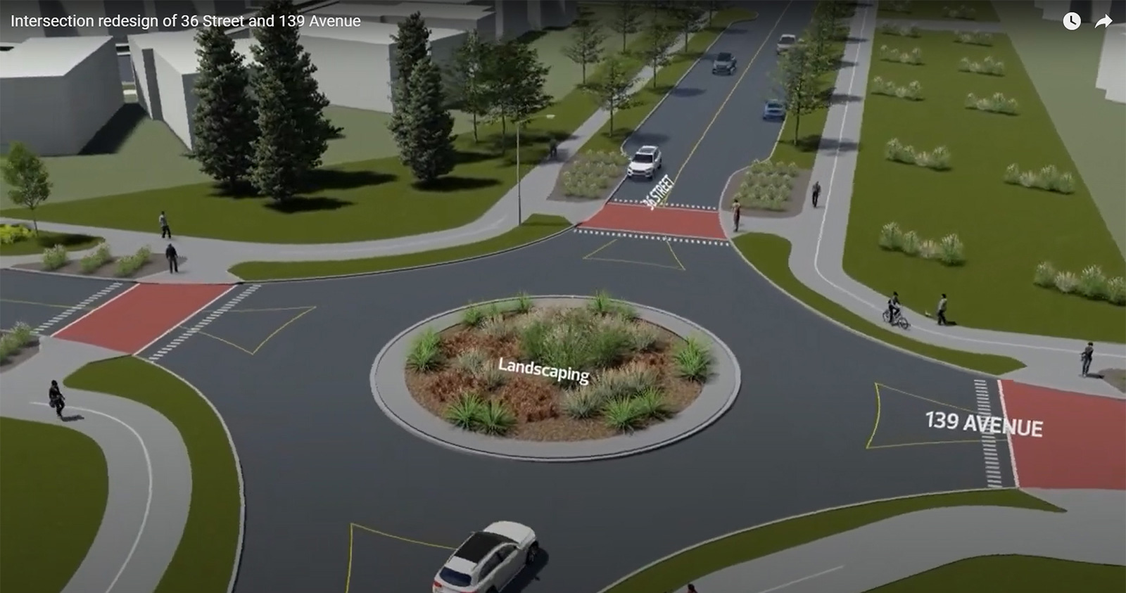 Intersection redesign of 36 Street and 139 Avenue